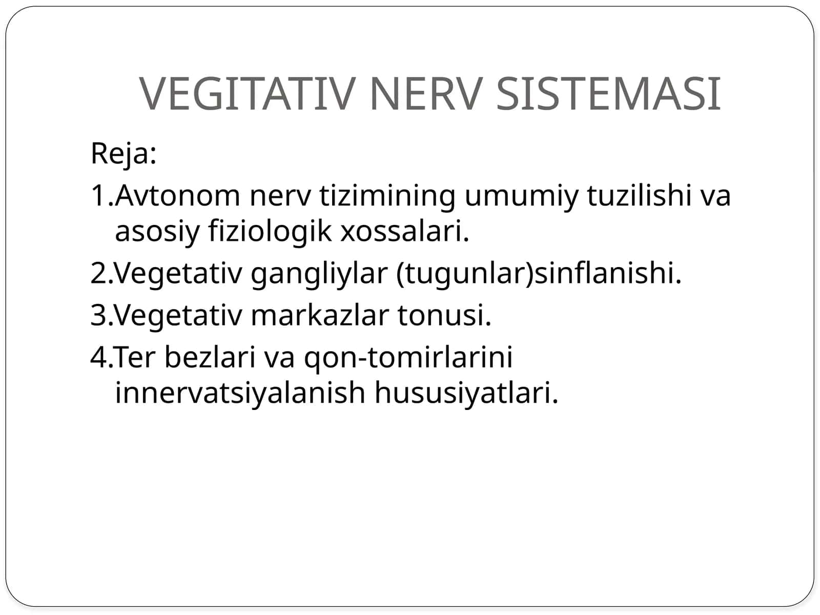 VEGITATIV NERV SISTEMASI 1