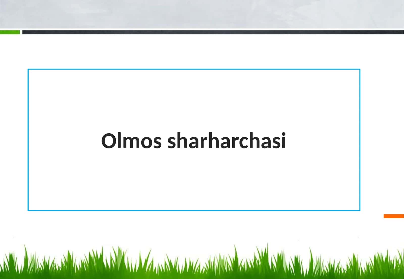 Olmos sharharchasi 1