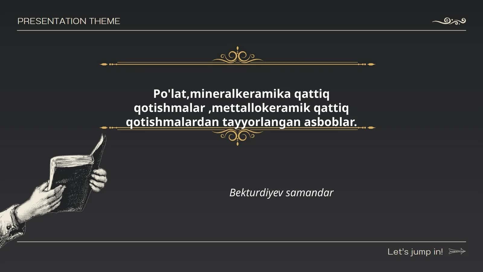 Asboblar tayyorlash 1