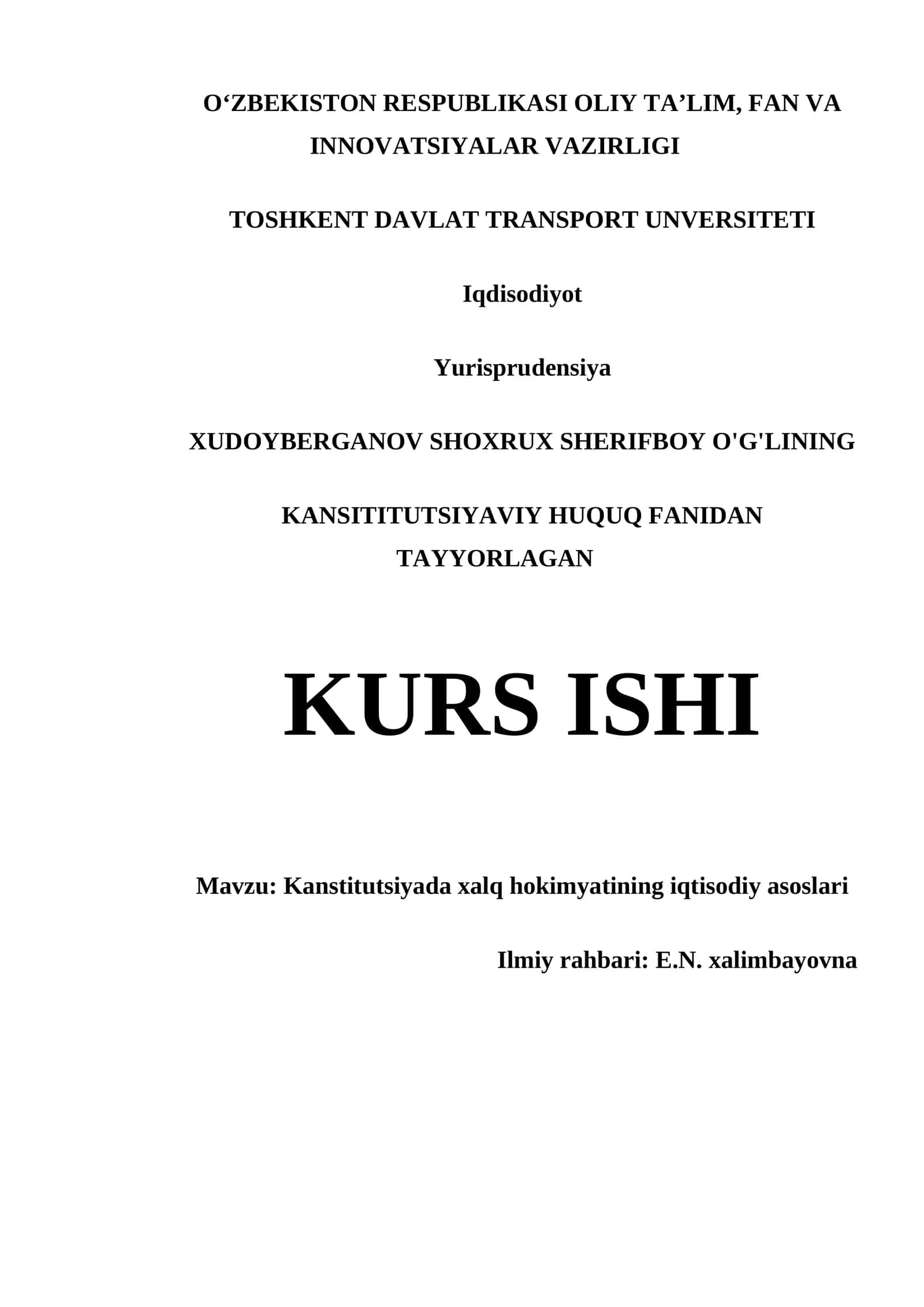 Kanstitutsiyada xalq hokimyatining iqtisodiy asoslari 1