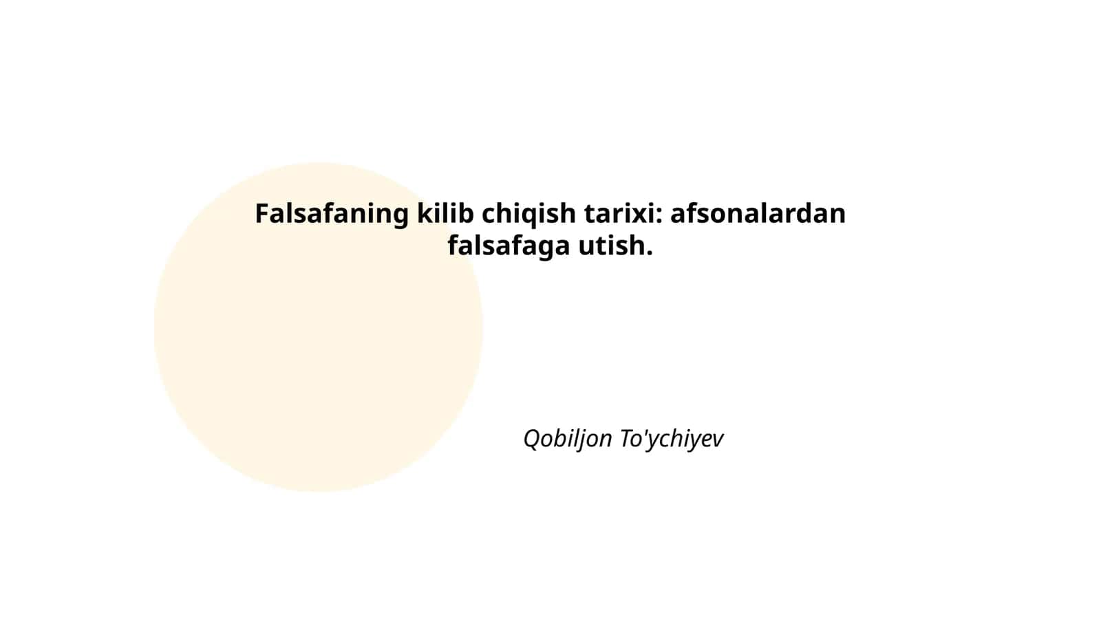 Dastlabki yunon afsonalari va mifologiyasi 1
