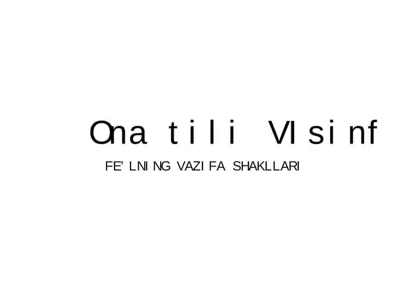 Ona tiliVI sinf