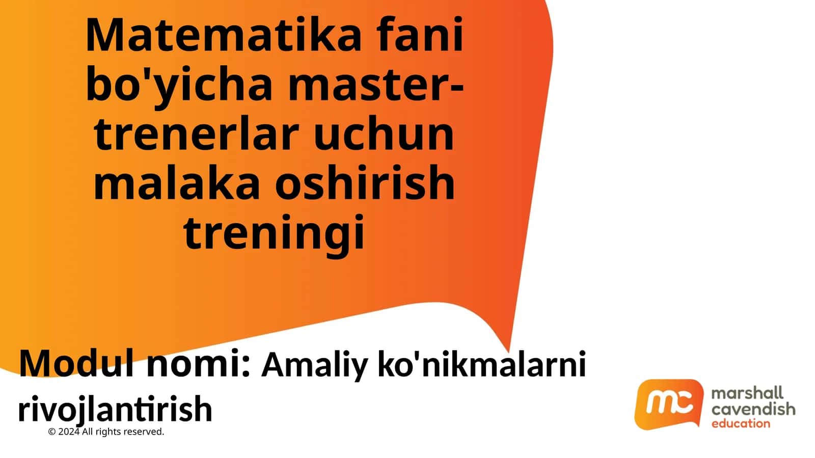 Matematikafanibo'yichamaster-trenerlaruchunmalakaoshirishtreningi 1