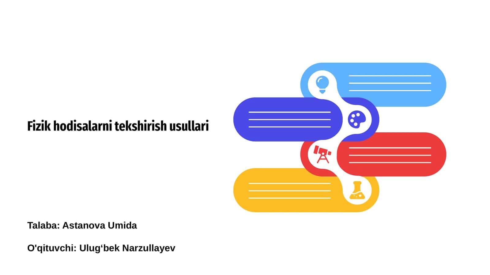 Fizik hodisalarni tekshirish usullari 1