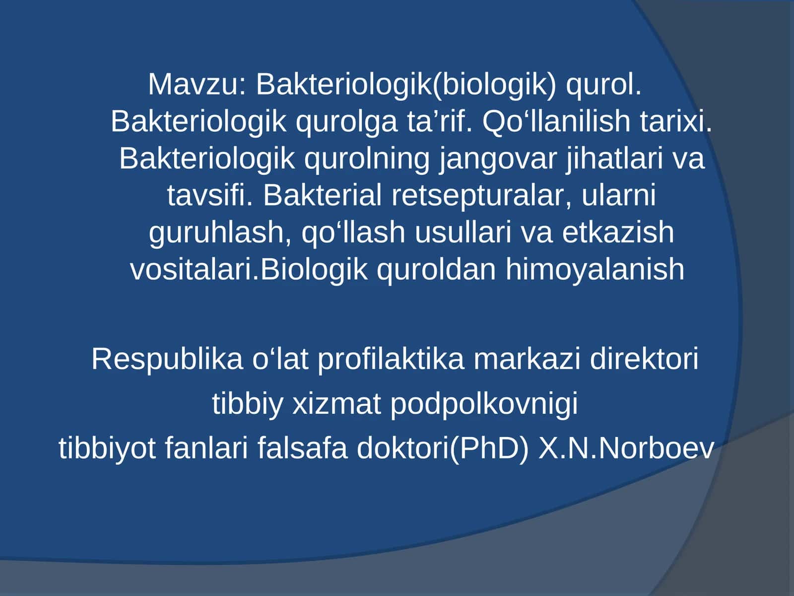 Bakteriologik(biologik) qurol 1