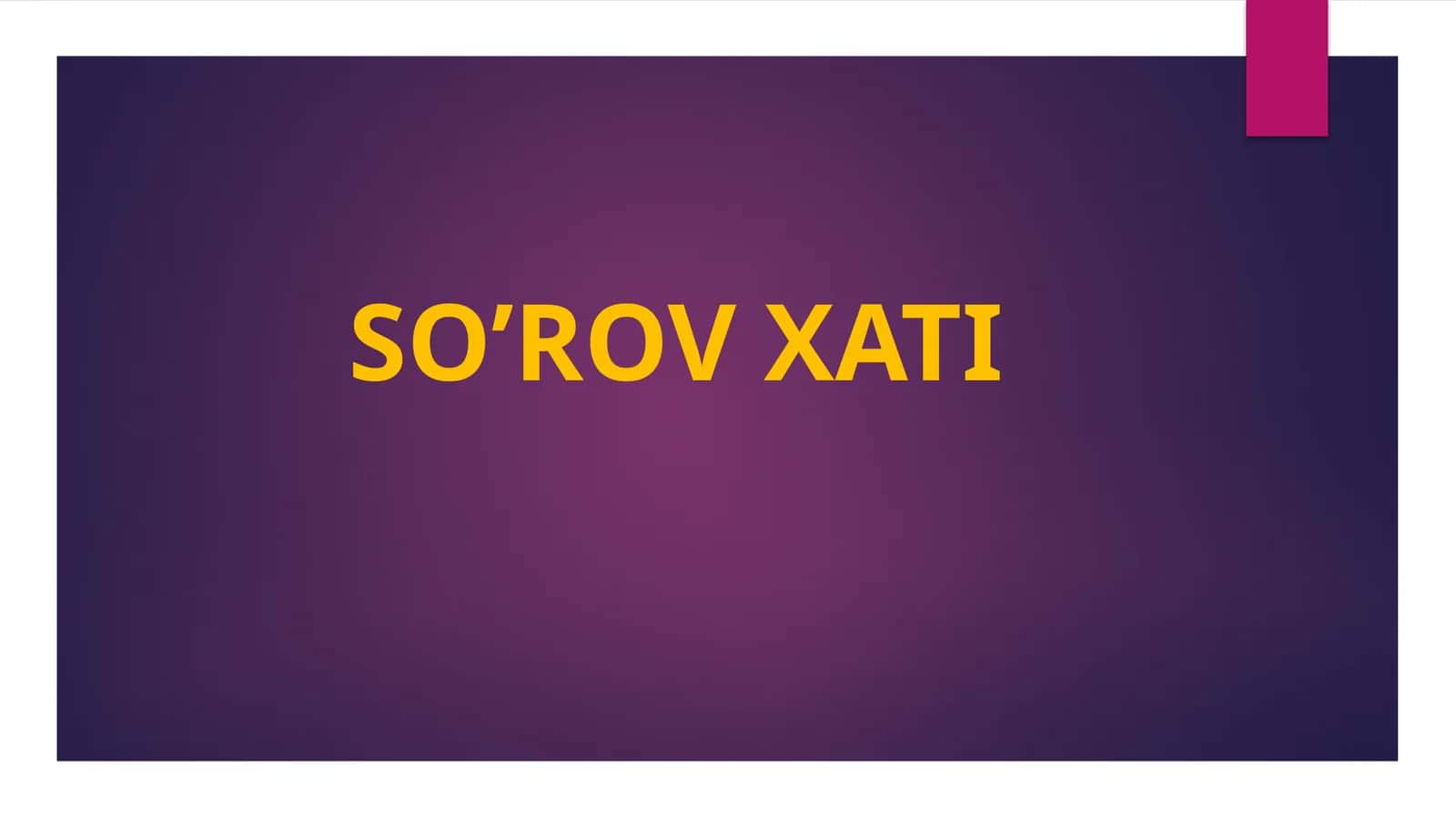SO’ROV XATI 1