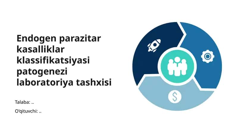 Endogen parazitar kasalliklar klassifikatsiyasi patogenezi laboratoriya tashxisi 1