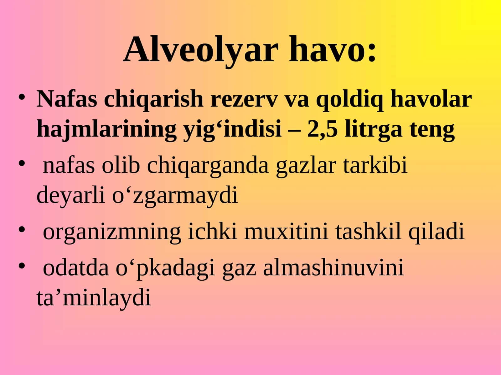 Alveolyar havo 1