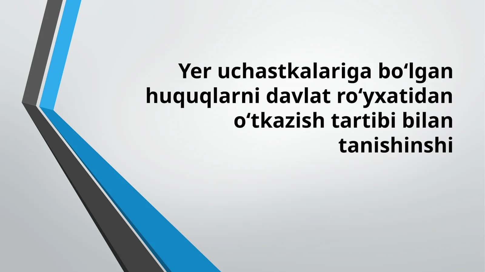 Yer uchastkalariga bo`lgan huquqlarni davlat ro`yxatidan o`tkazish 1