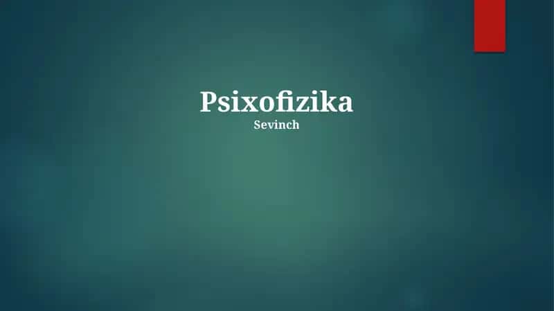 Psixofizika 1