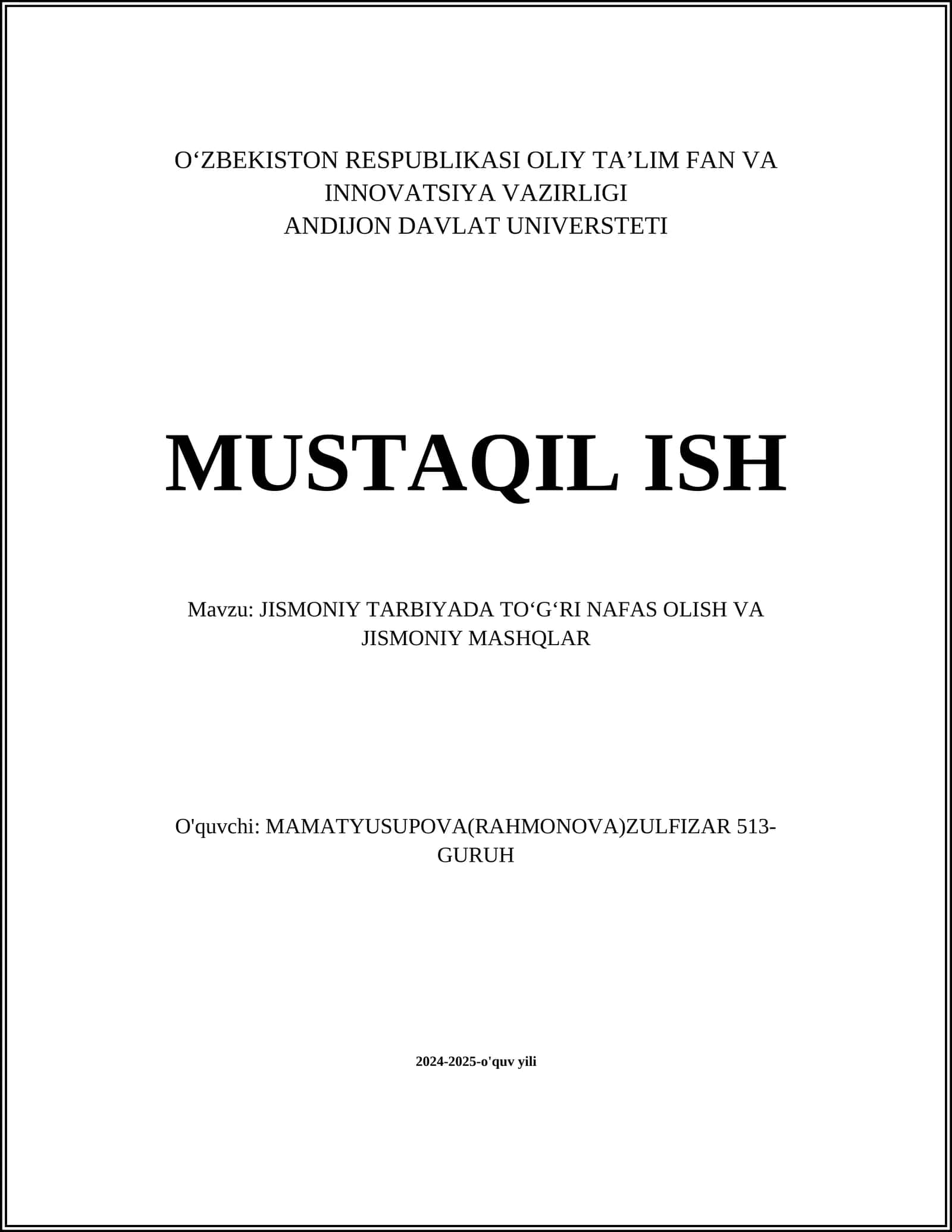 To'g'ri nafas olish texnikasi 1