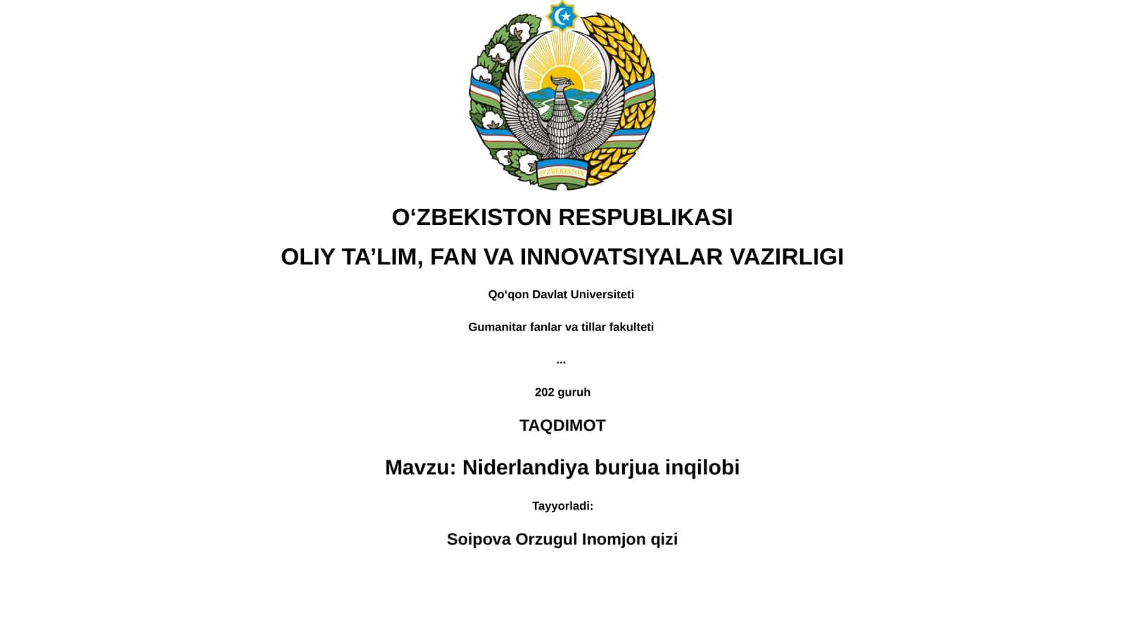 Niderlandiya burjua inqilobi 1