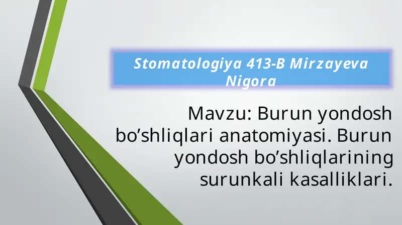 Burunyon doshbo’shliqlar anatomiyasi 1