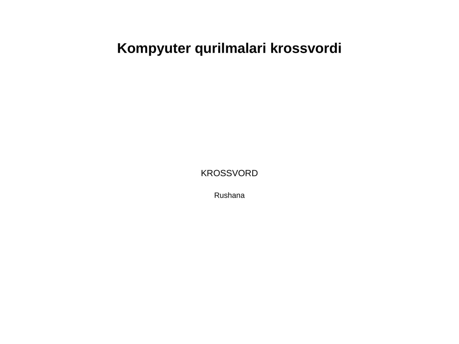 Kompyuter qurilmalaridan krasvord tuzish 1