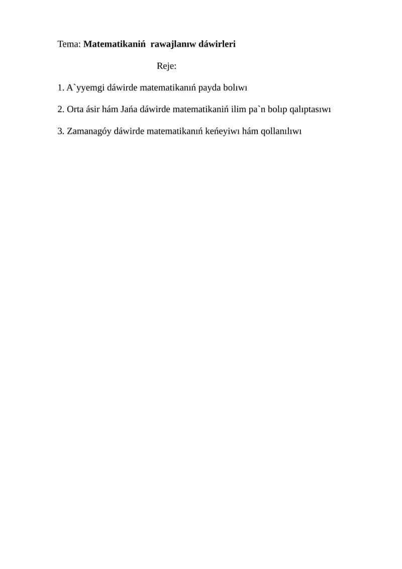 JOQARI MATEMATIKA 15 TEMA O`Z BETINSHE 1