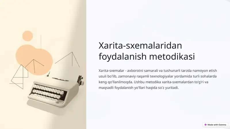 Xarita-sxemalaridan foydalanish metodikasi 1