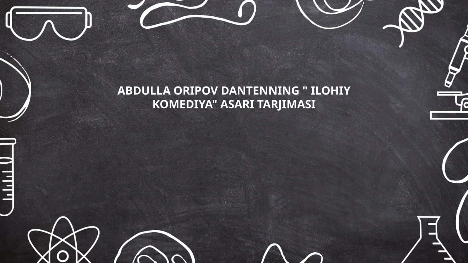 ILOHIY KOMEDIYA ASARI TARJIMASI 1