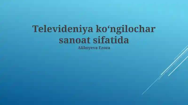 Televideniya sanoati sifatida