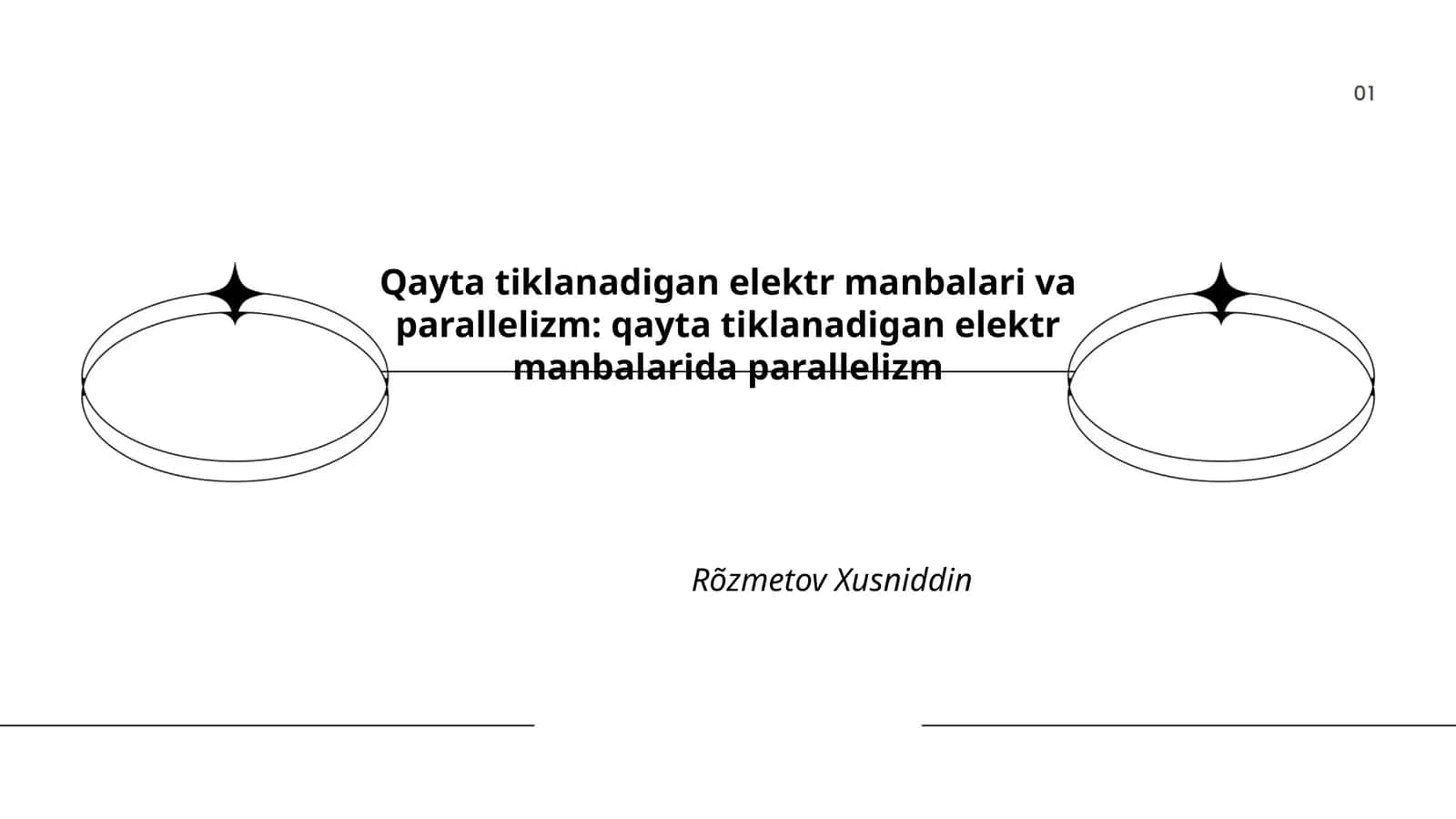Qayta tiklanadigan elektr manbalari va parallelizm 1