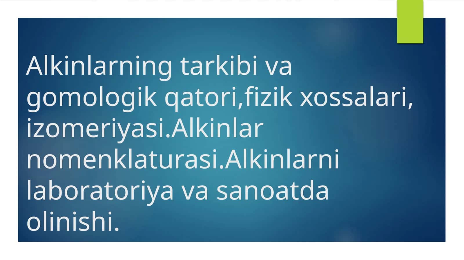 Atsetilen qatorining kimyoviy xossalari 1