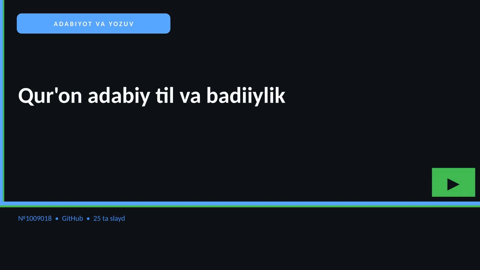 Qur'on adabiy til va badiiylik 1
