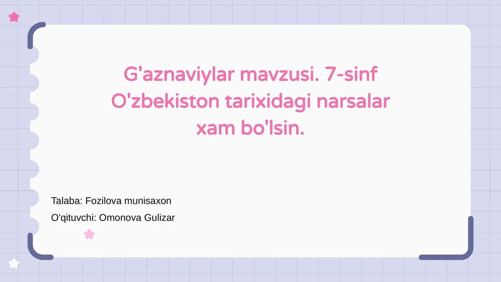 G'aznaviylar mavzusi 1