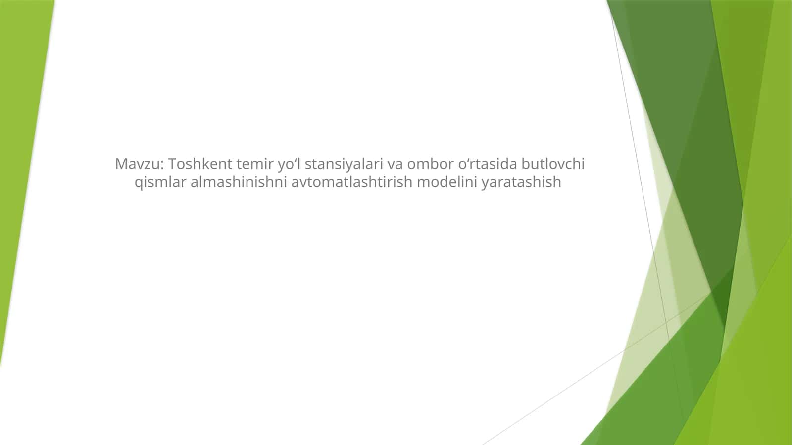 Butlovchi qismlar va ularning temir yo‘l transportida ahamiyati 1