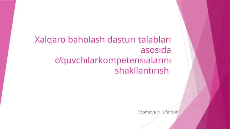 Xalqaro baholash dasturi 1