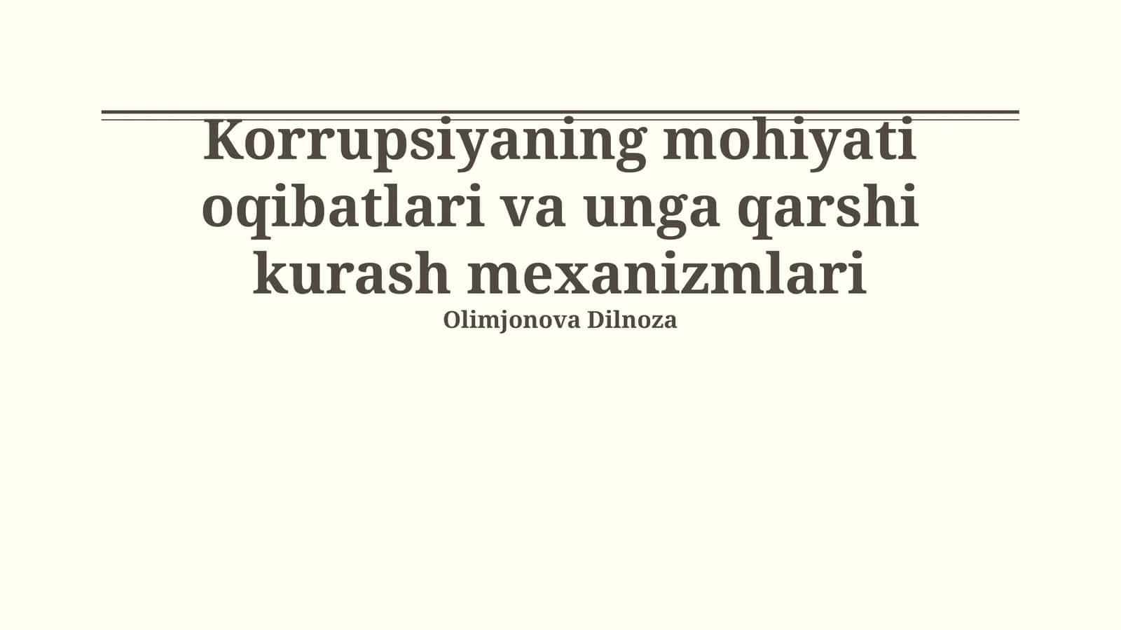 Korrupsiyaning mohiyati oqibatlari va unga qarshi kurash mexanizmlari 1