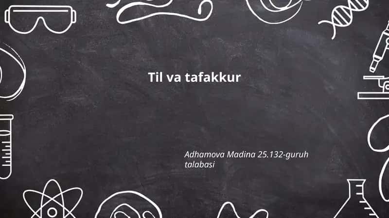 Til va tafakkur nazariyasi 1