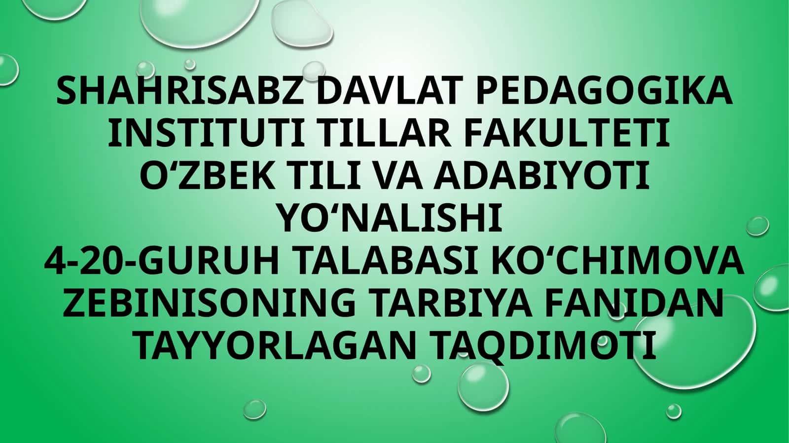 Taqdimot: OMMAVIY AXBOROT VOSITALARINING INSON VA JAMIYAT HAYOTIDAGI TA'SIRI HAMDA AXBOROT XURUJLARI 1