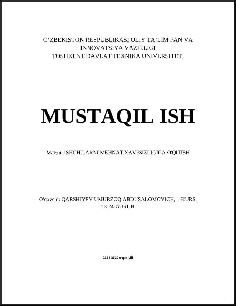 Mehna xavfsizligi
