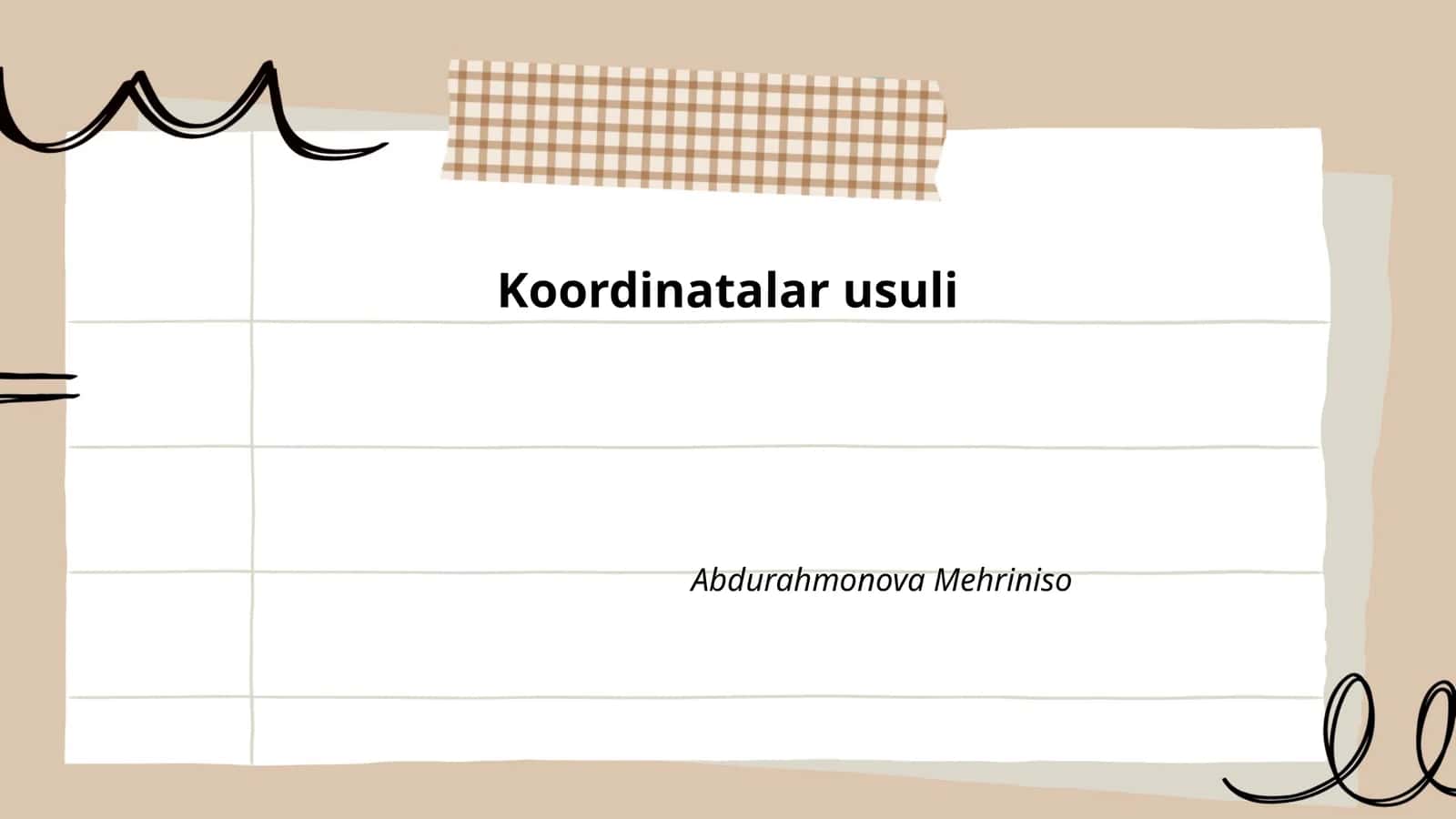 Koordinatalar usuli 1