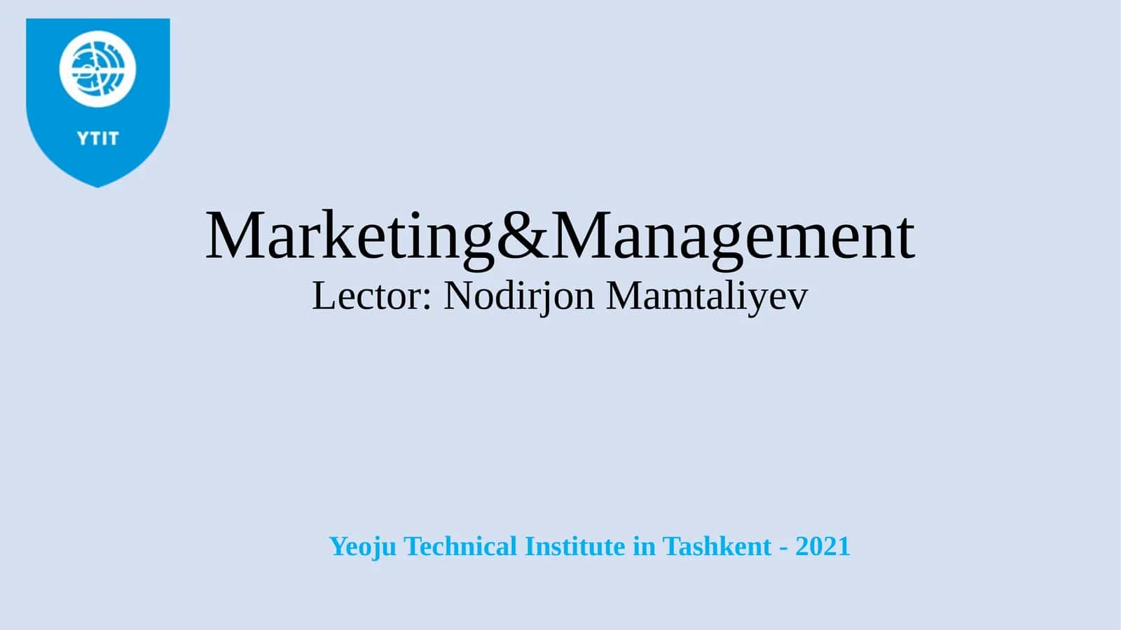 Marketing tizimida tovar siyosati 1