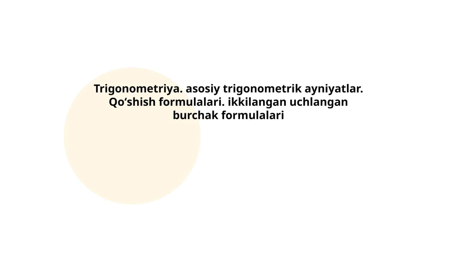 Trigonometriya 1