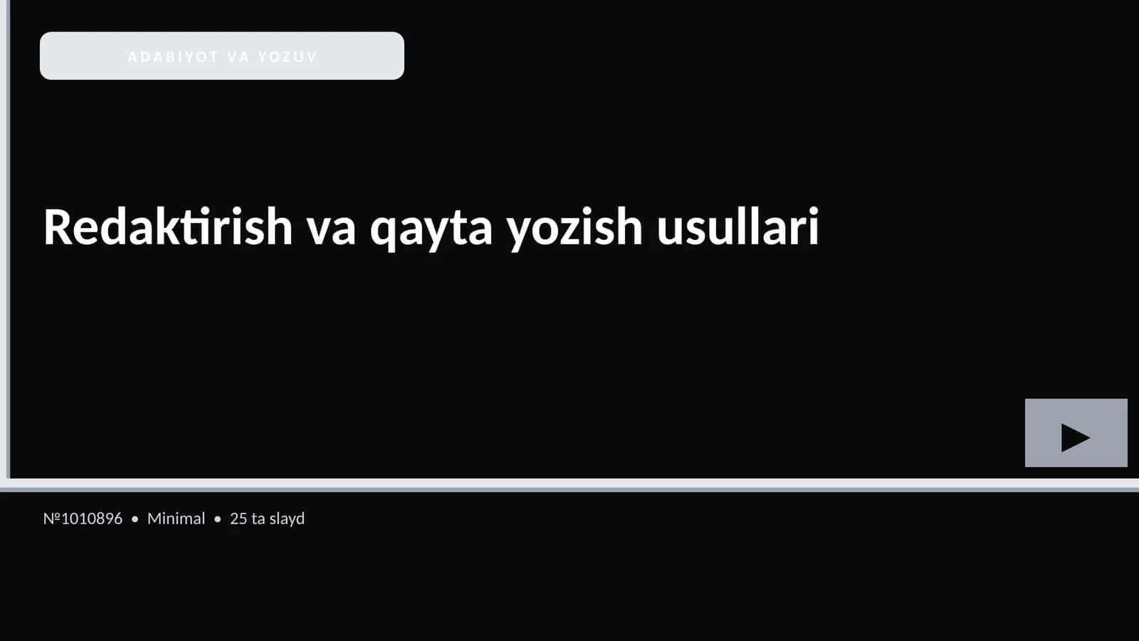 Redaktirish va qayta yozish usullari 1