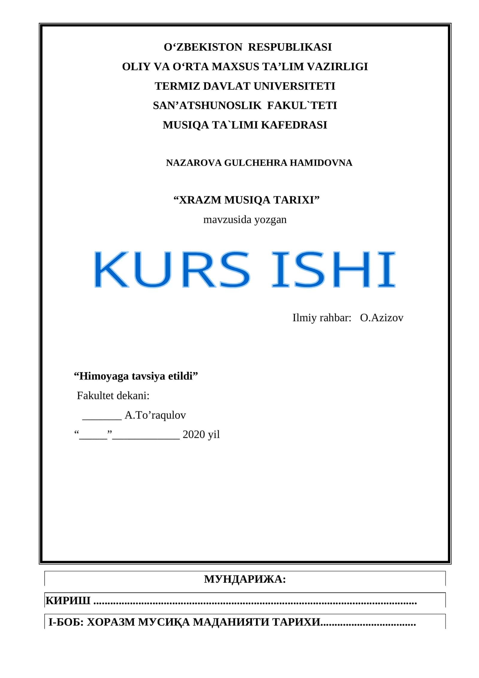 XRAZM MUSIQA TARIXI 1