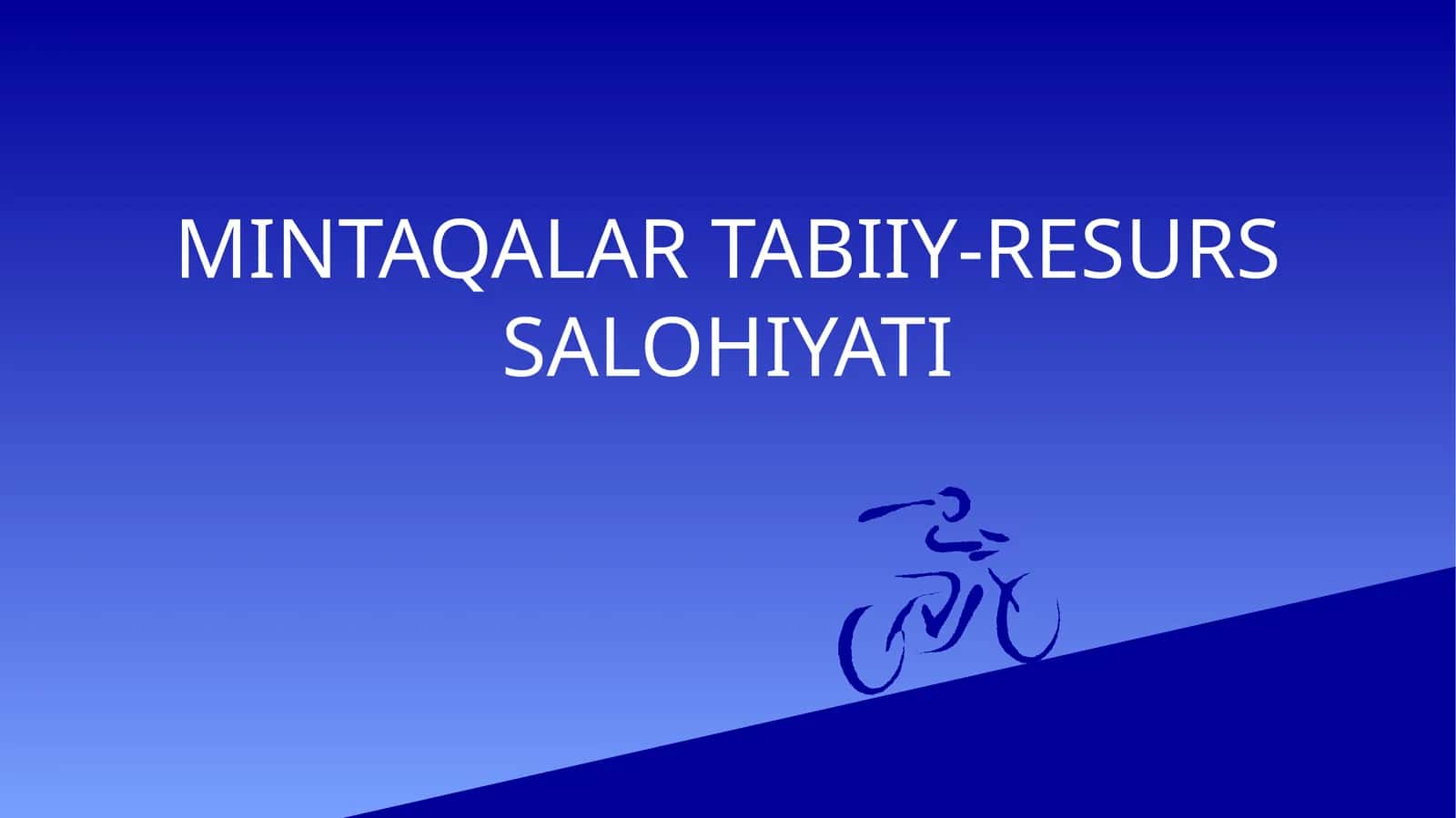 Mintaqalar tabiiy-resurs salohiyati. 1