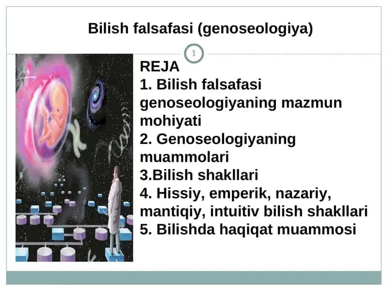 Bilish falsafasi (genoseologiya) 1