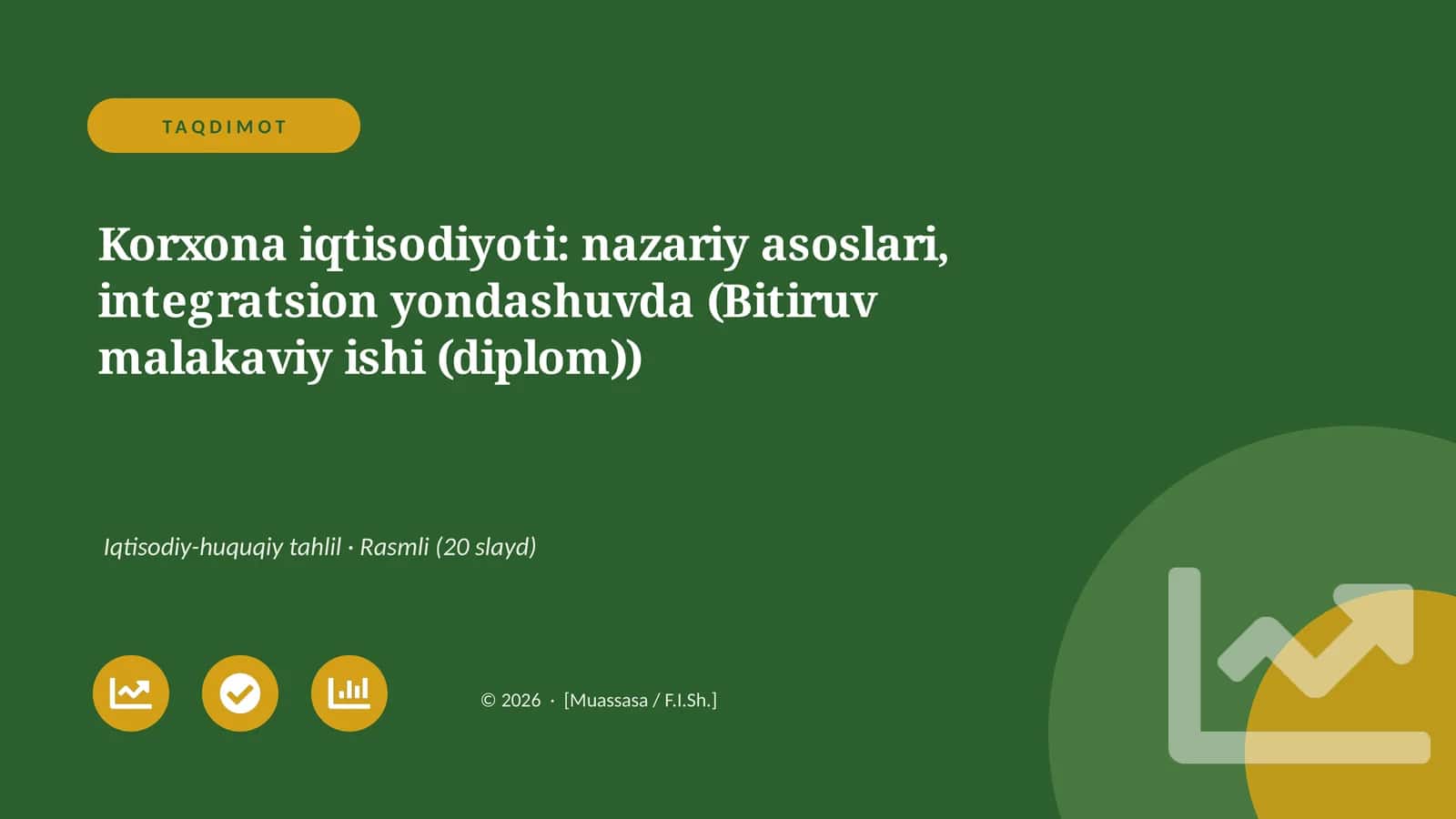 Korxona iqtisodiyoti: nazariy asoslari, integratsion yondashuvda (Bitiruv malakaviy ishi (diplom)) 1