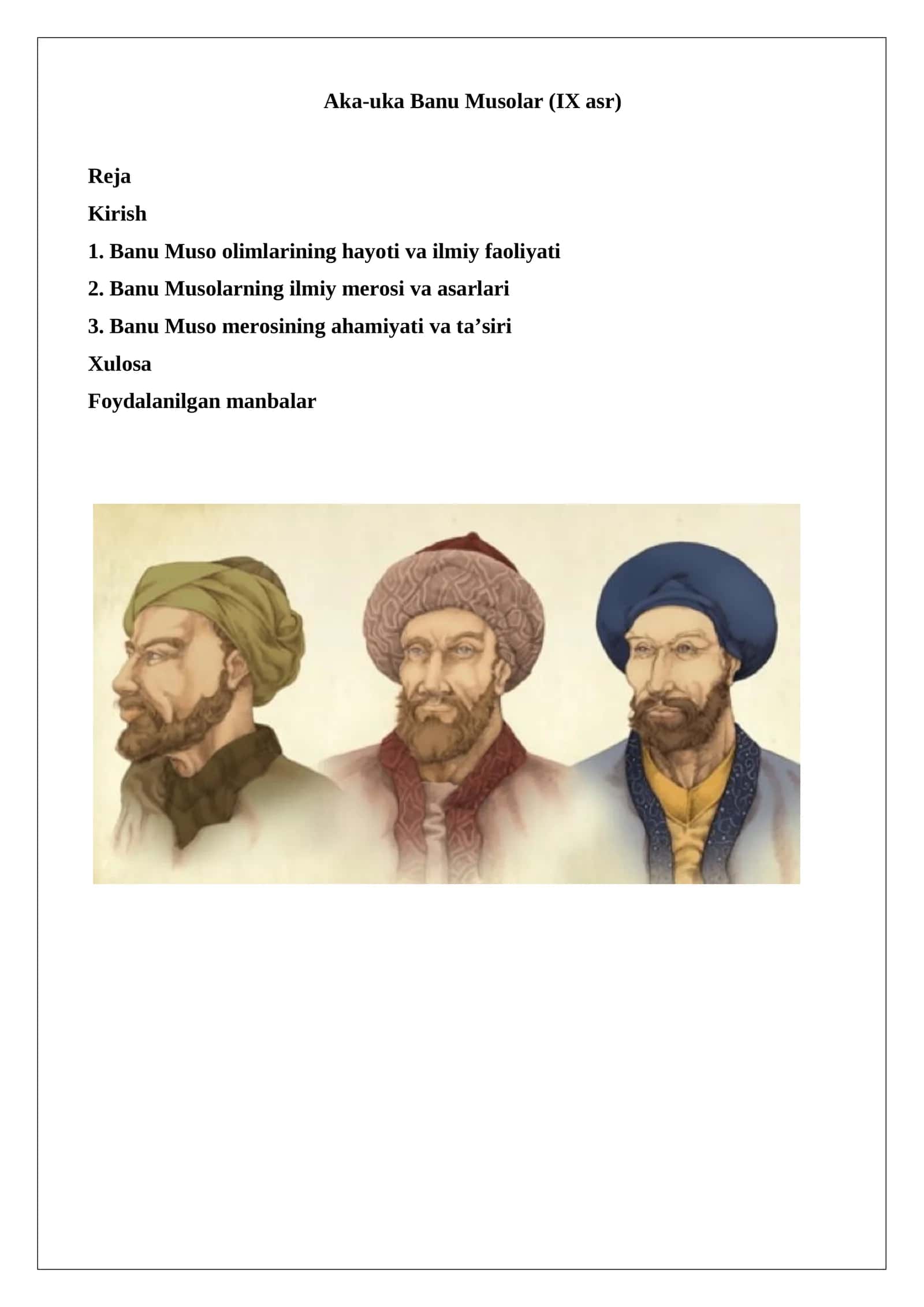 Aka-uka Banu Musolar (IX asr) 1