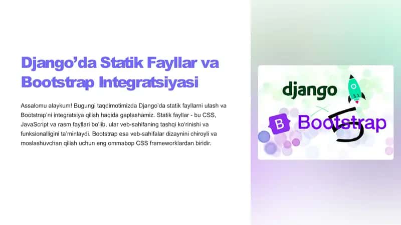 Django’da Statik Fayllar va Bootstrap Integratsiyasi 1