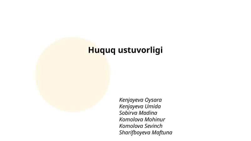Huquq ustuvorligi 1