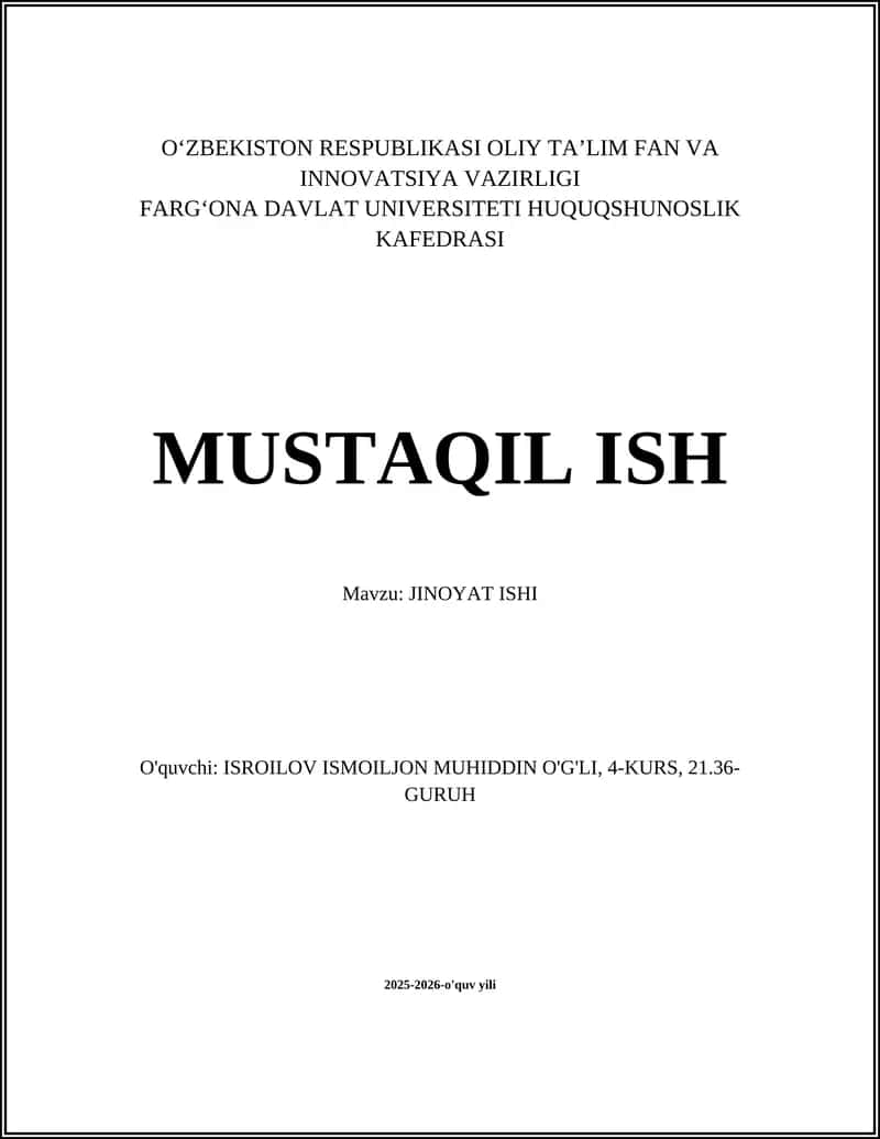 JINOYAT ISHI 1