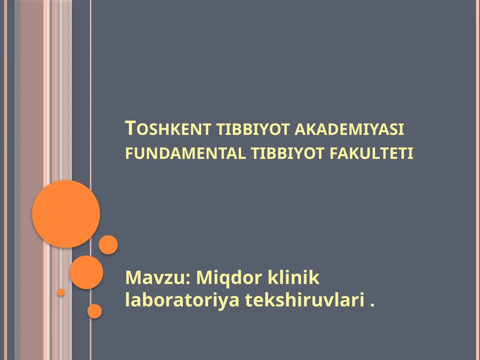 Miqdor klinik laboratoriya tekshiruvi 1