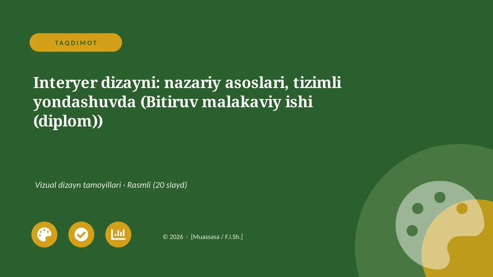 Interyer dizayni: nazariy asoslari, tizimli yondashuvda (Bitiruv malakaviy ishi (diplom)) 1