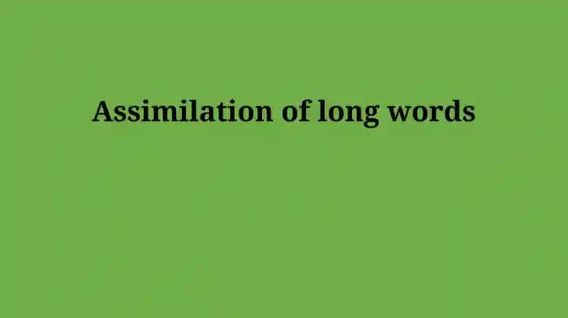 Long Word Assimilation Strategies