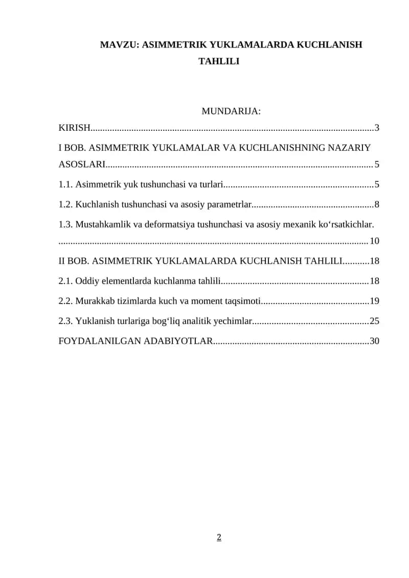 ASIMMETRIK YUKLAMALARDA KUCHLANISH TAHLILI 1