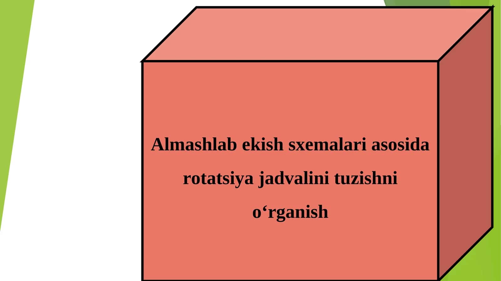 Almashlab ekish sxemalari asosida rotatsiya jadvalini tuzishni о‘rganish 1