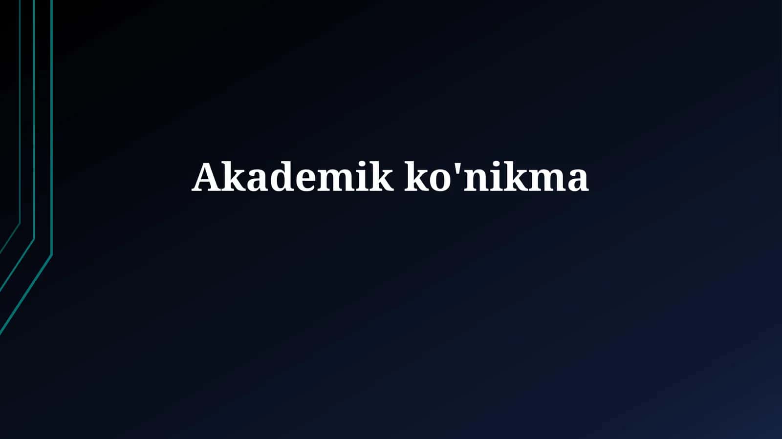 Akademikko'nikma 1